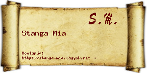 Stanga Mia névjegykártya